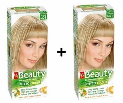 MM Beauty Bitkisel Saç Boyası Platin Kumral M01- (2 ADET)