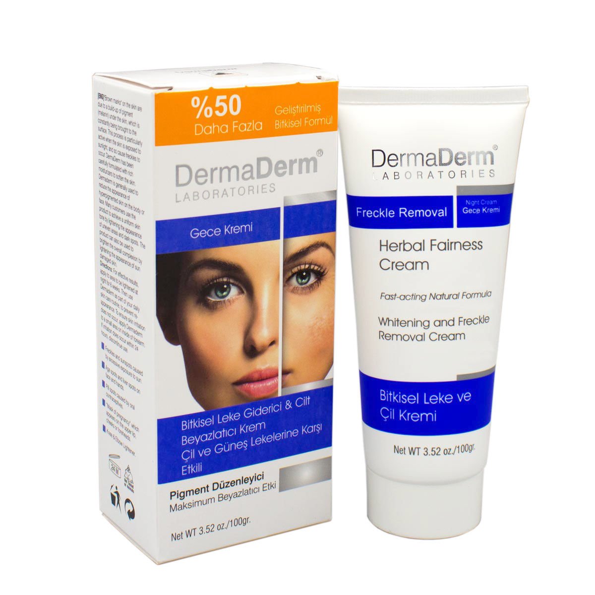 Dermaderm Bitkisel Leke ve Çil Gece Kremi 100 G