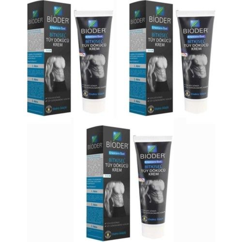 Bioder Erkek Tüy Dökücü Krem 100 ml 3' Lü Paket