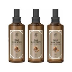 Rebul Dark Spice Spreyli Cam Şişe Kolonya 3'lü 100 ml