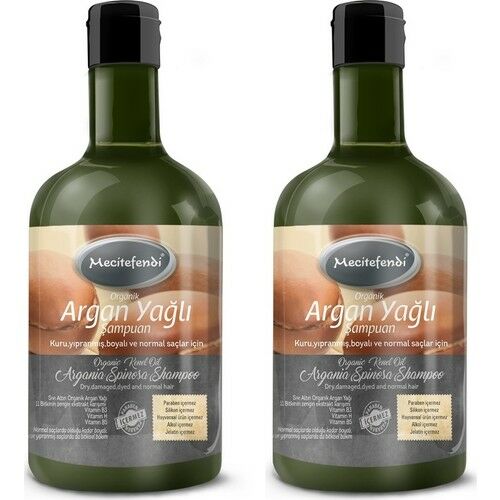 Mecitefendi 2 Adet Mecitefendi Organik Argan Yağlı Şampuan 2x400 ml