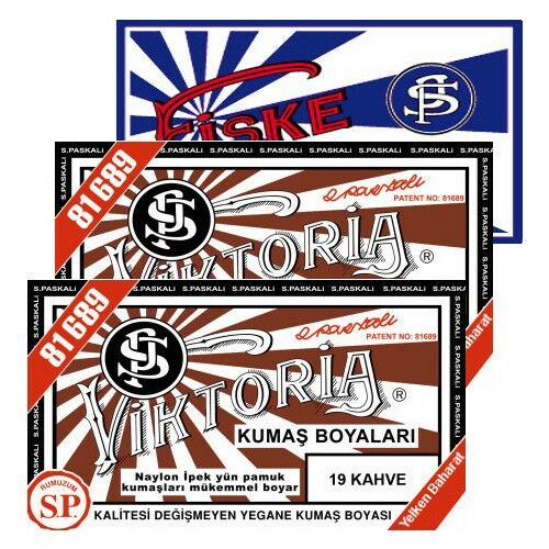 Viktoria Kumaş Boyası Kahve Rengi 2Pk+Fiske Sabitleme 1Pk