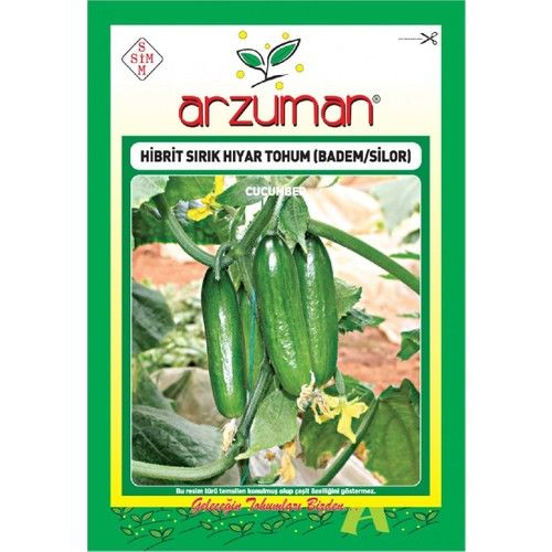 Arzuman Hibrit Sırık Salatalık Tohumu (10 Adet) Badem/silor