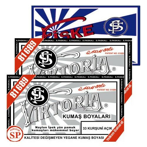 Viktoria Kumaş Boyası Açık Kurşuni 2Pk+Fiske Sabitleme 1Pk