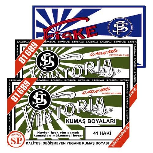 Viktoria Kumaş Boyası Haki 2Pk+Fiske Sabitleme 1Pk