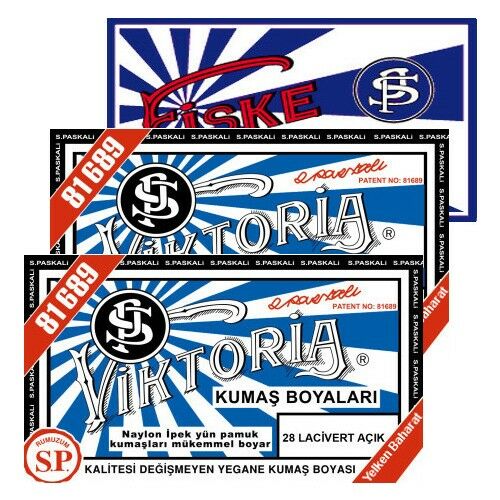 Viktoria Kumaş Boyası Açık Lacivert 2Pk+Fiske Sabitleme 1Pk