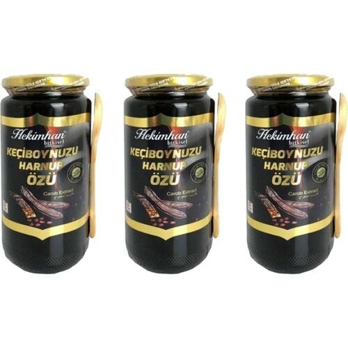 Hekimhan Keçiboynuzu Keçi Boynuzu Özü Harnup Pekmezi 3 Adet 640 Gr