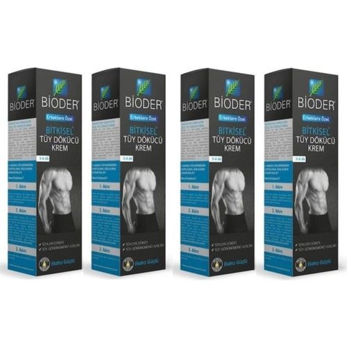 Bioder Bitkisel Tüy Dökücü Krem Erkeklere Özel 100 ml x 4 Adet