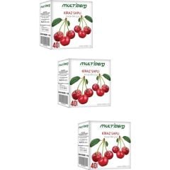 Multidem Kiraz Saplı Karışık Bitki Çayı Bardak Poşet 3Paket 40'lı 2g*40*3
