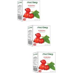 Multidem Kuşburnu Karışık Bitki Çayı Bardak Poşet 3'lü 40'lı 2g*40*3
