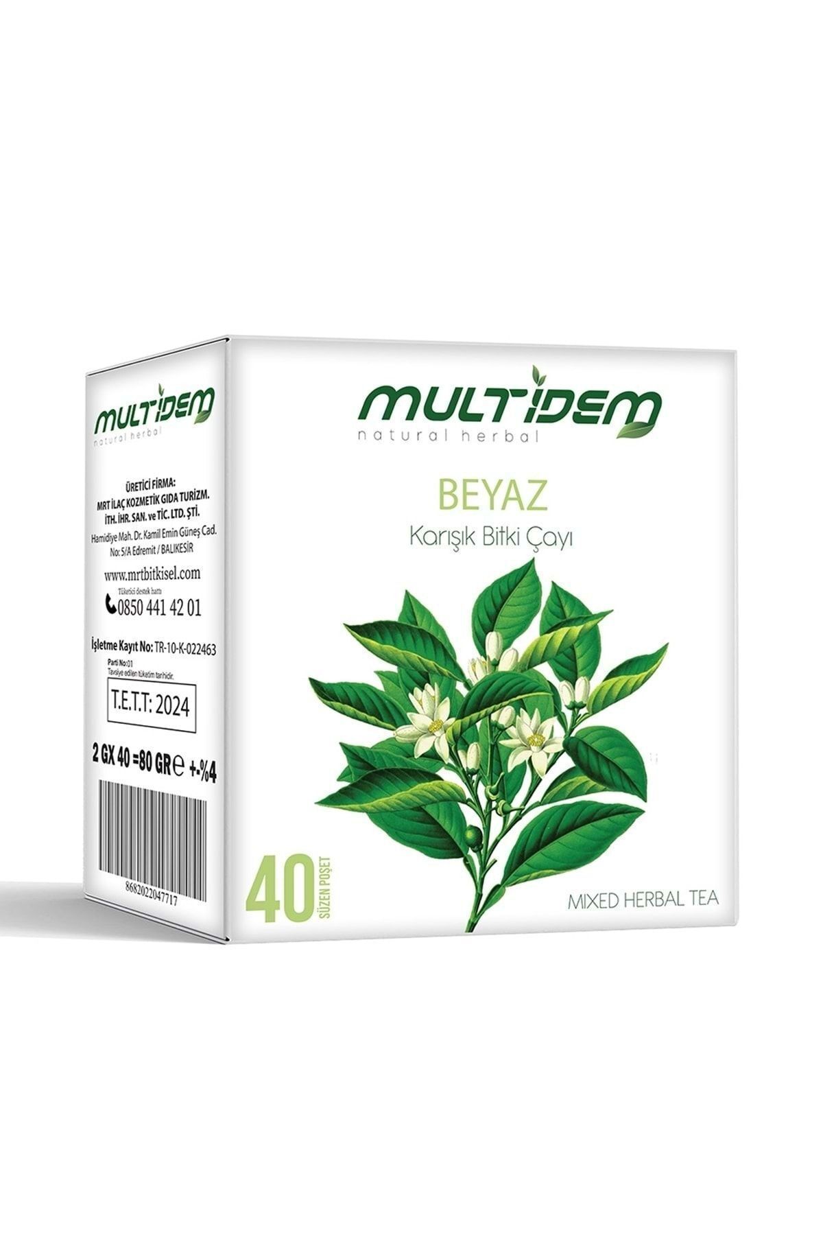 Bardak Poşet Beyaz Karışık Bitki Çayı 40'lı 2g*40