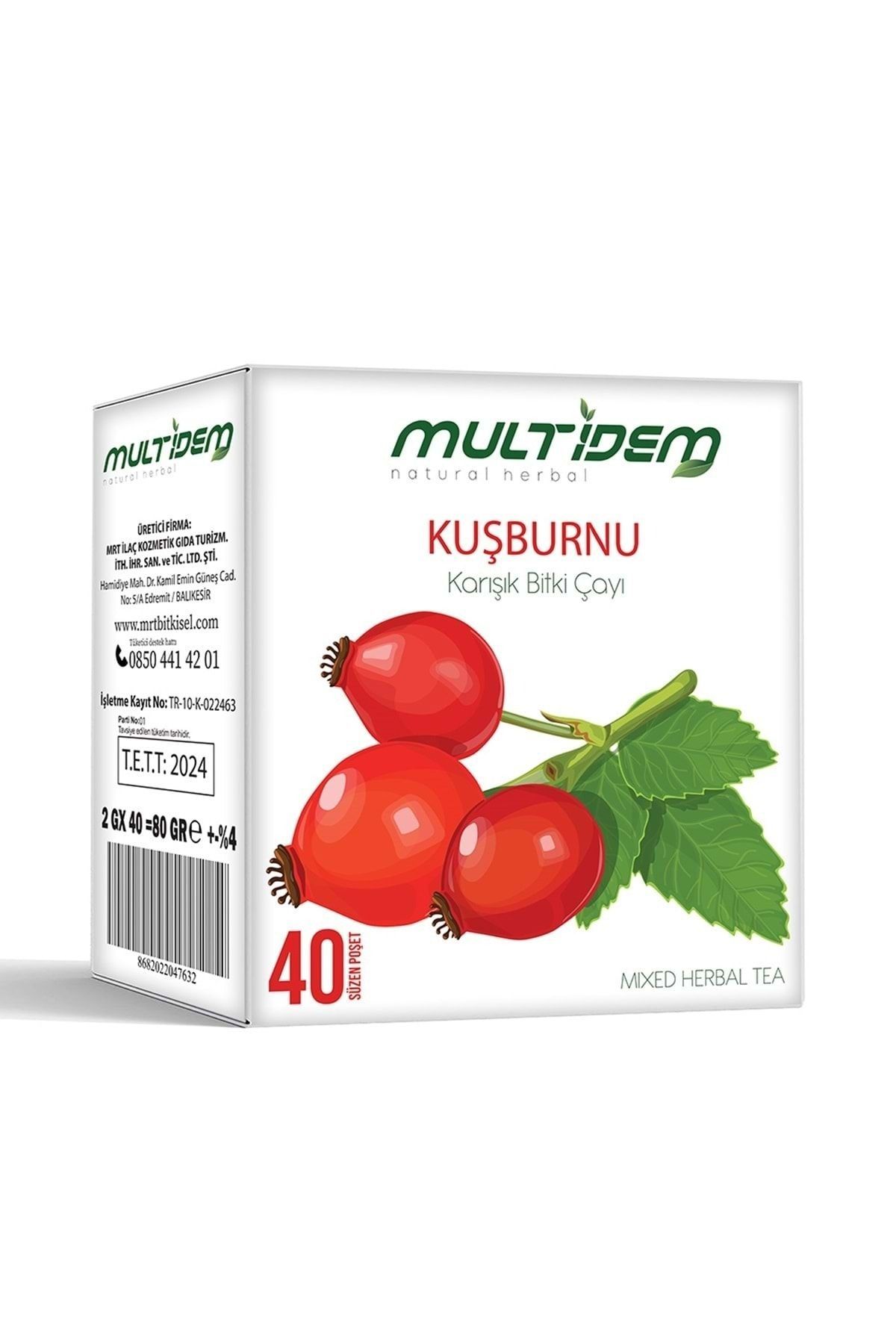 Kuşburnu Karışık Bitki Çayı Bardak Poşet 40'lı 2g*40