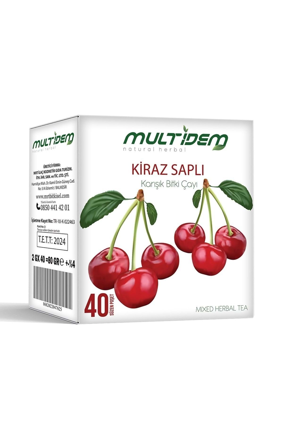 Kiraz Saplı Karışık Bitki Çayı Bardak Poşet 40'lı 2g*40