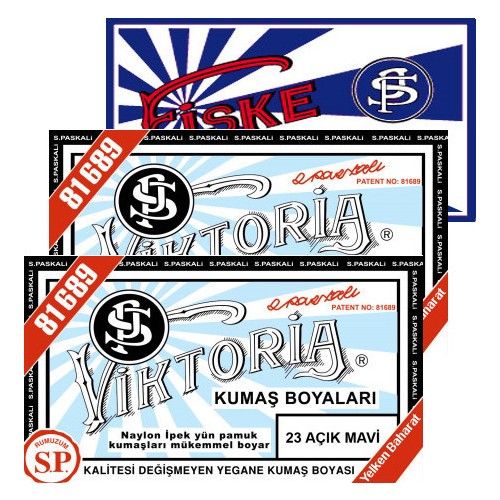 Viktoria Kumaş Boyası Açık Mavi 2Pk+Fiske Sabitleme 1Pk