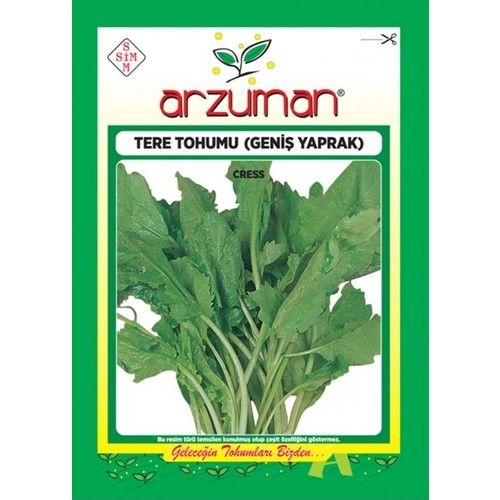 Arzuman Bahceziraat Arzuman Tere Otu Sebze Tohum Geniş Yaprak 25 gr