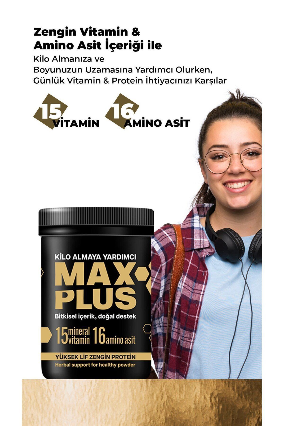 Kilo Almaya Yardımcı Max Plus Bitkisel Gıda Takviyesi 550 gr