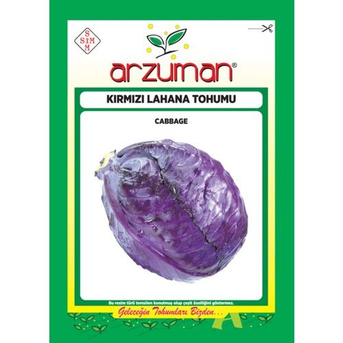 Arzuman Sebze Kırmızı Lahana Mor Tohum 10 gr
