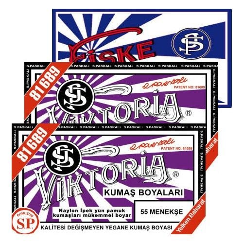 Viktoria Kumaş Boyası Menekşe 2Pk+Fiske Sabitleme 1Pk