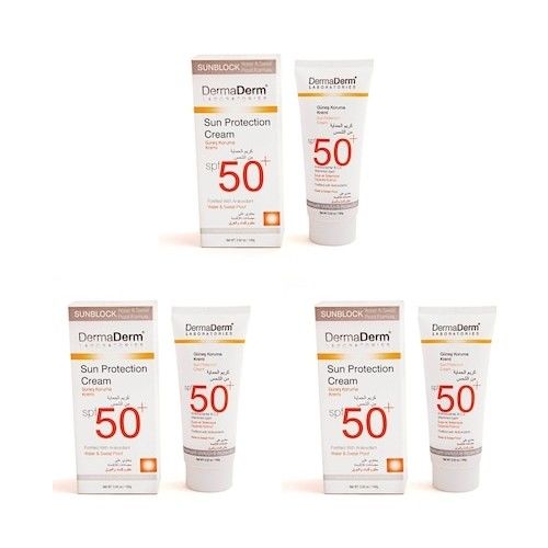 Dermaderm Spf 50 Faktör 100 ml Güneş Kremi 3 Adet