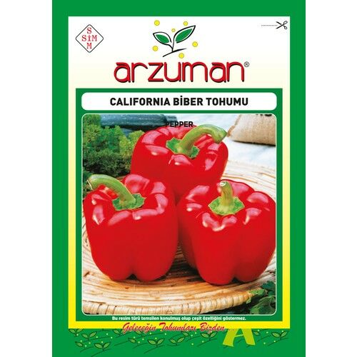 Arzuman Kaliforniya Biber Tohumu 5 Gram