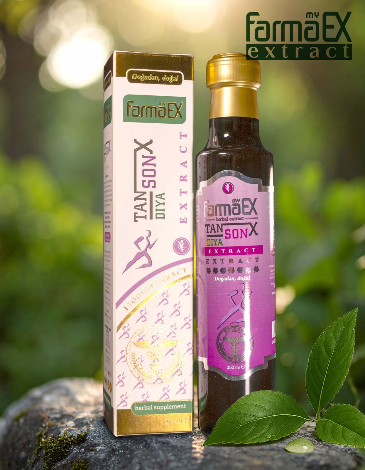 Tanson X Diya Ekstresi Ekstraktı 250 ml Bitkisel Diyet Karışımı Doğadan Doğal