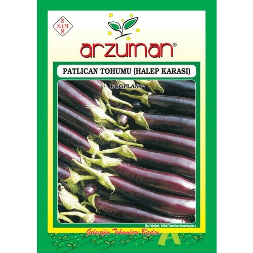 Arzuman Sebze Patlıcan Tohum Halep Arkası 10 gr