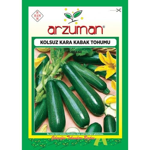 Arzuman Sebze Kolsuz Kara Kabak Tohum 25 gr