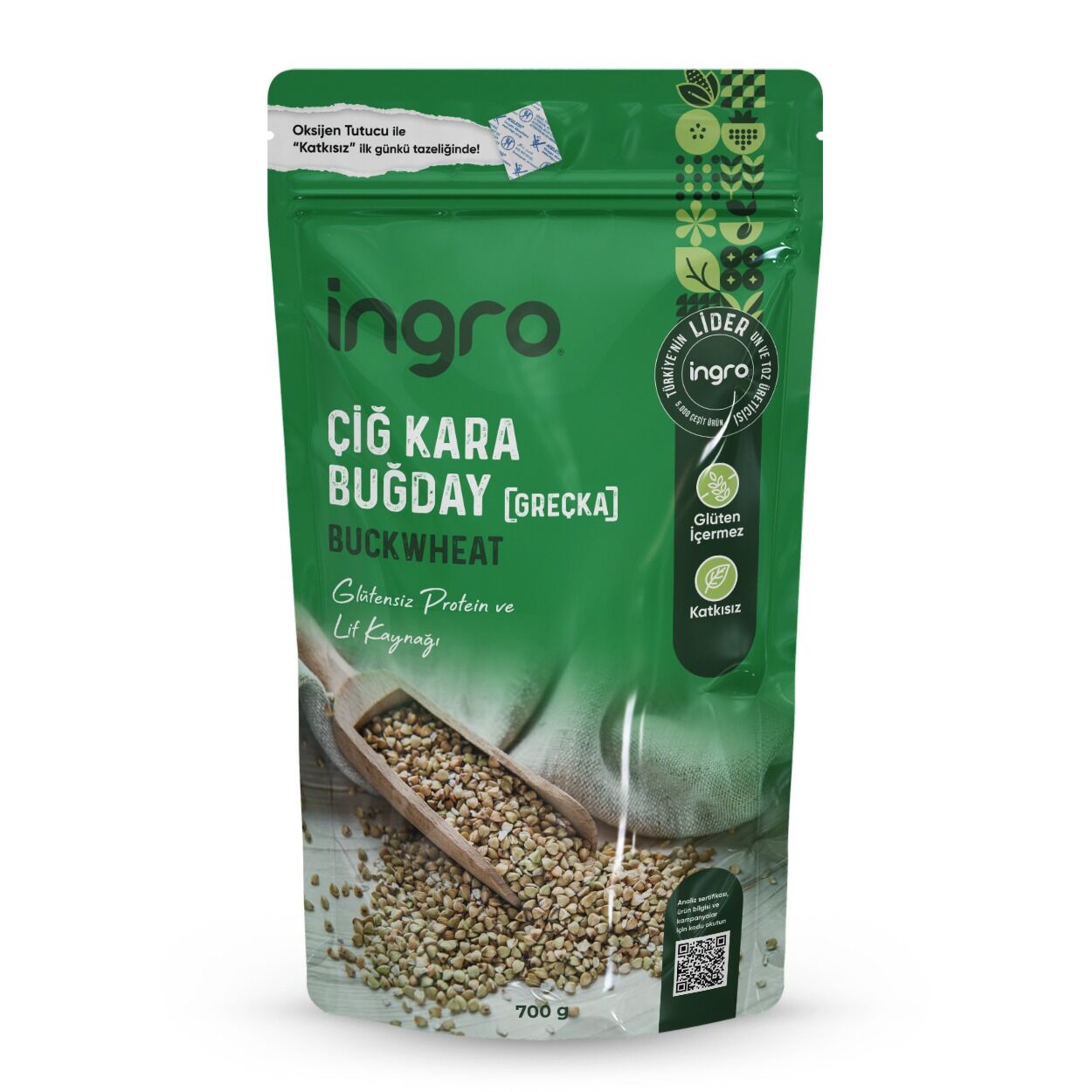 İngro Glutensiz Çiğ Karabuğday 700 gr