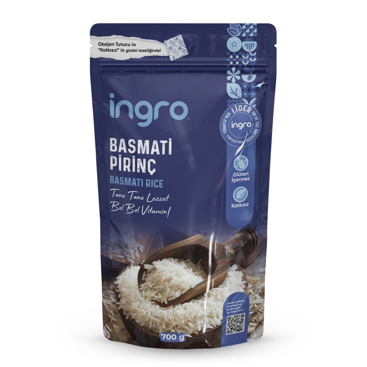 İngro Ingro Glutensiz Basmati Pirinç (Orta Taneli) 700 G