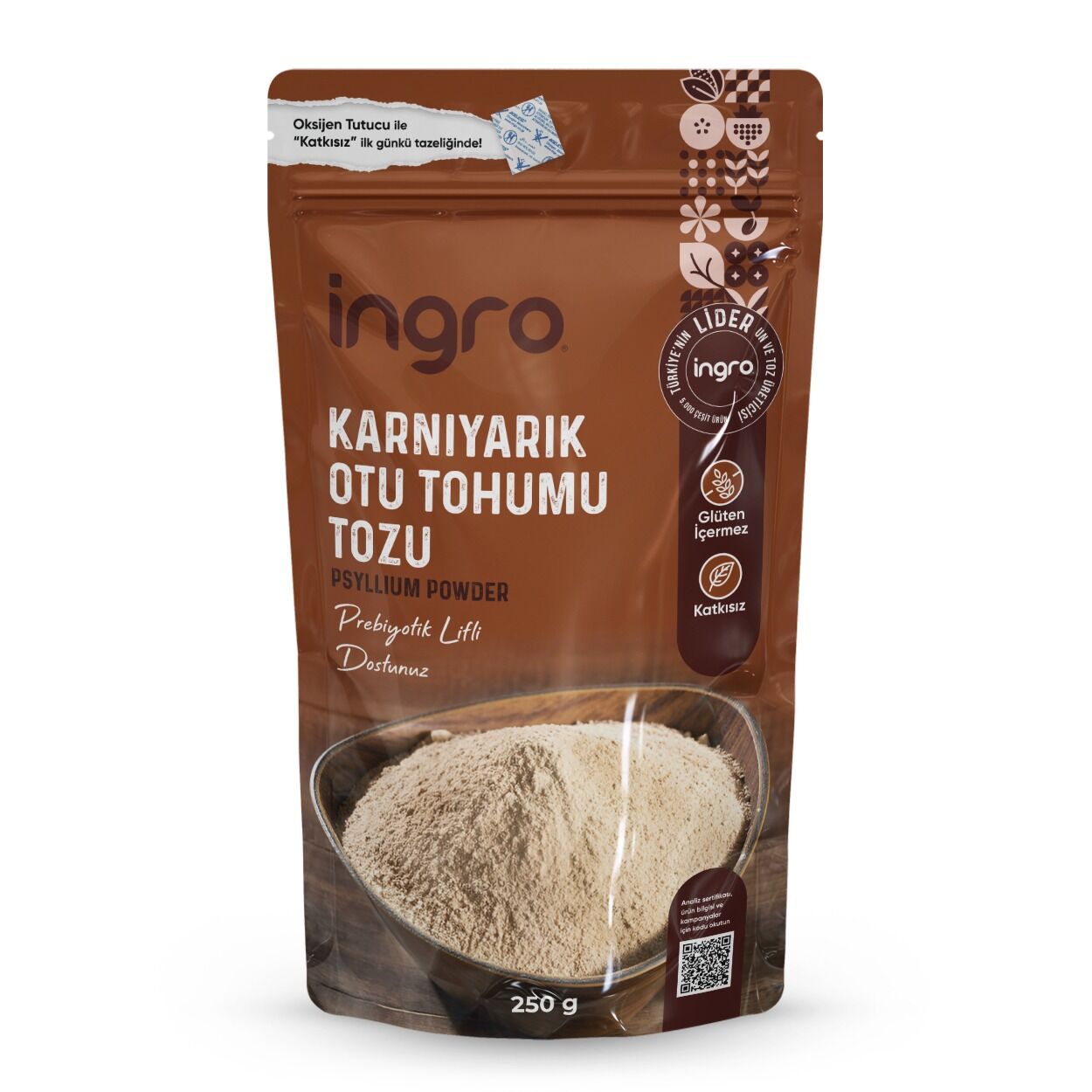 Ingro Karnıyarık Otu Tohumu Tozu Psyllium Powder 250 G
