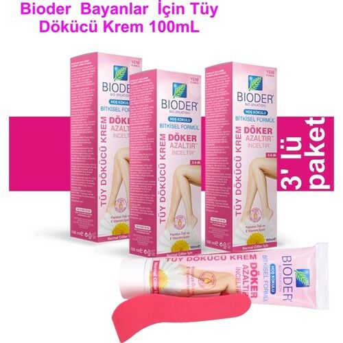 Bioder Tüy Dökücü Krem Normal Ciltler Için Papatya Özlü 100 ml - 3 Adet