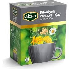 Akzer Biberiyeli Papatyalı Karışık Bitki Süzen Poşet Çay 60 x 1.5 G
