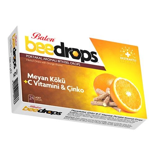 Balen Meyankökü Çinko C Vit. Portakal Aromalı Drops 24 Adet