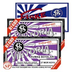 Viktoria Kumaş Boyası Koyu Mor 2Pk+Fiske Sabitleme 1Pk