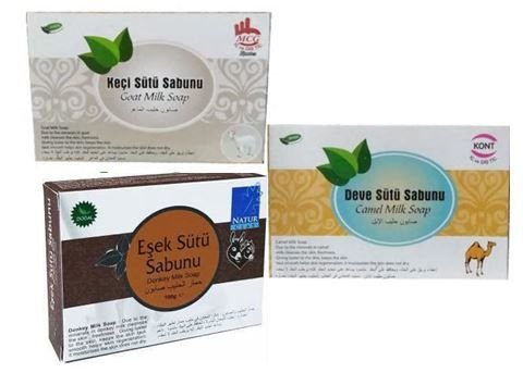 Natur Clay Eşek Sütü Sabunu Kahverengi 100 G x 2+MCG Keçi Sütü Sabunu x 2+Kont Deve Sütü Sabunu x 2