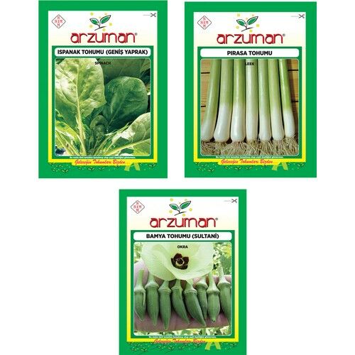 Arzuman Geniş Yaprak Ispanak Pırasa/bamya Sultani Tohumu