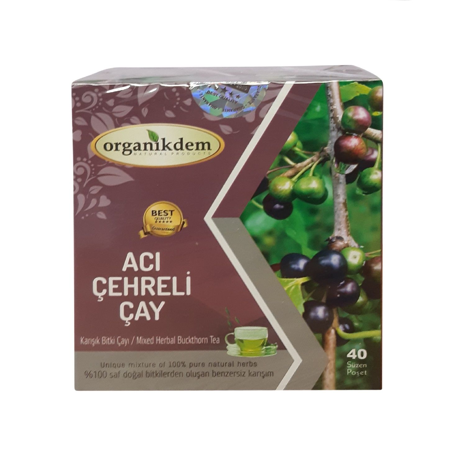 Organikdem Acı Çehreli Karışık Bitki Süzen Poşet Çay 40 x 2 G