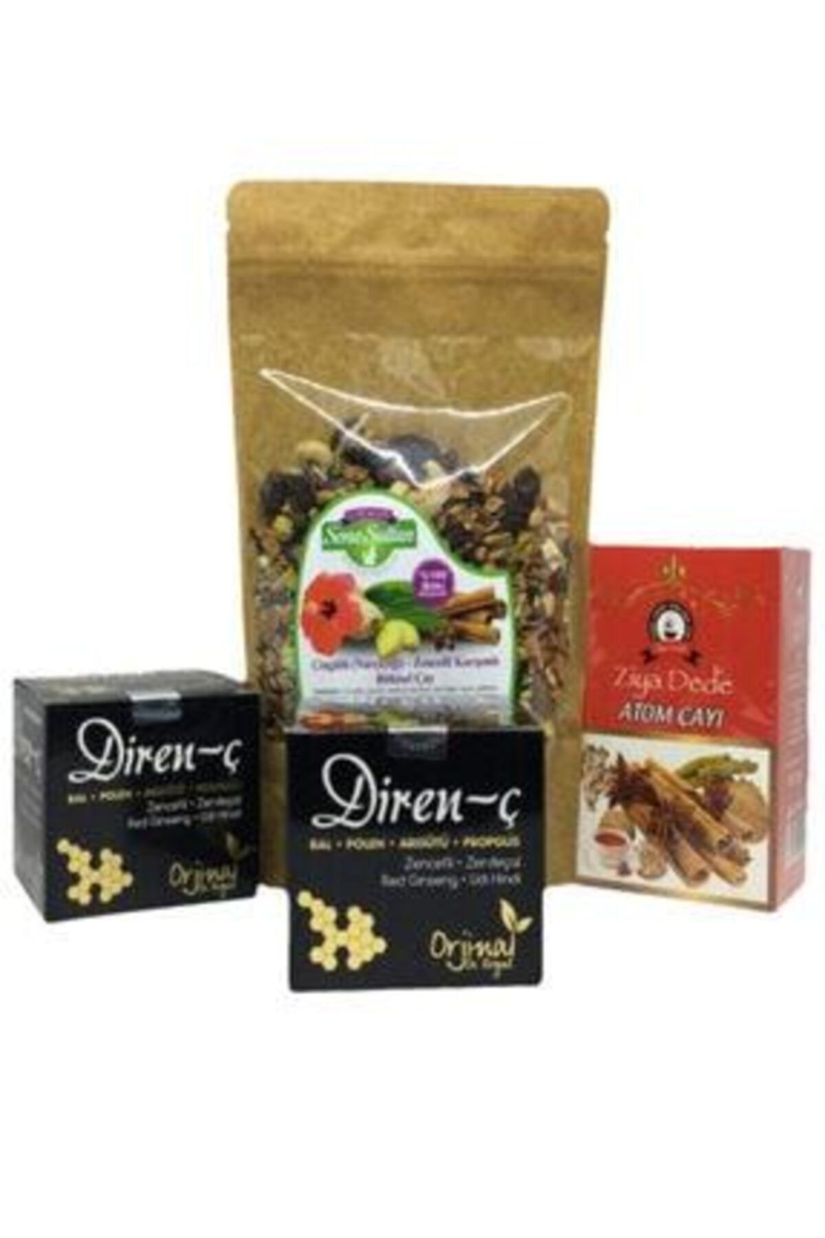 Bağışıklık Sistemi Güçlendirici Direnç Macun 350 Gr 2 Adet Atom Çayı 170 Gr Ve Kış Çayı 200 Gr