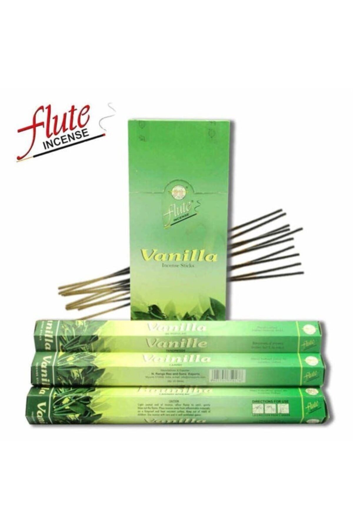 Flute Tütsü Vanilya Kokusu (vanilla) 1 Adet (20 Sticks) + Tütsü Kayığı