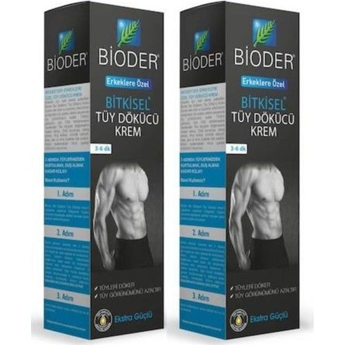 Bioder Bitkisel Tüy Dökücü Krem Erkeklere Özel 100 ml x 2 Adet
