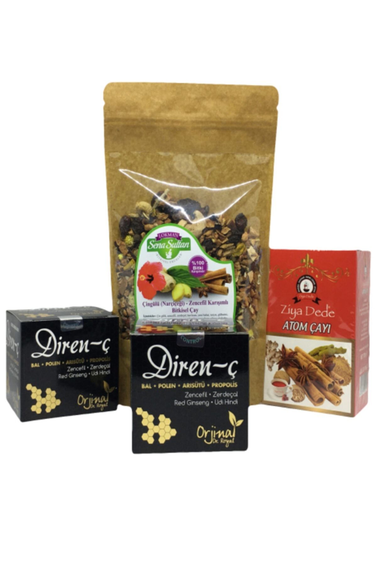 Bağışıklık Sistemi Güçlendirici Direnç Macun 350 Gr 2 Adet + Atom Çayı 170 Gr + Kış Çayı 200 Gr.