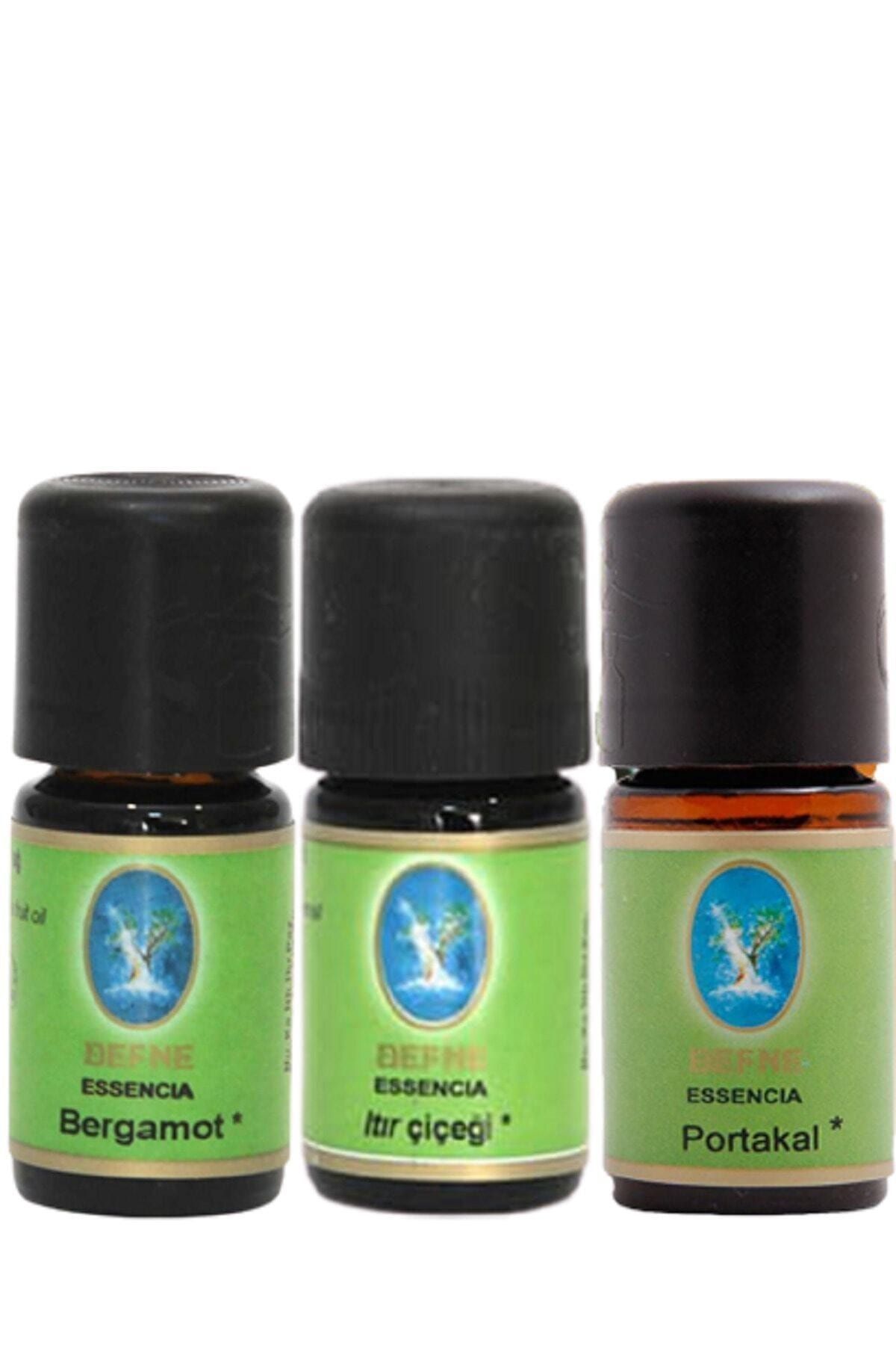 Defne Essencia Organik Portakal Yağı Bergamot Yağı Itır Yağı 5 Ml. 3' Lü Paket Uçucu Yağ