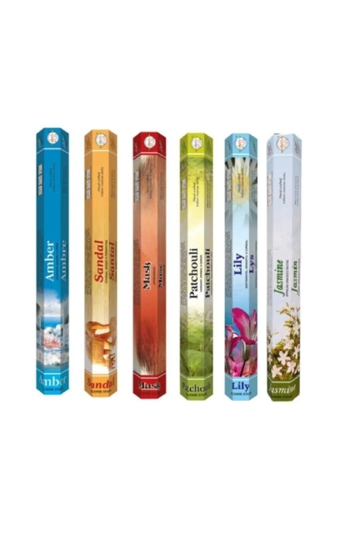 120 Adet Flute Tütsü (amber, Sandal, Misk, Paçuli, Zambak, Yasemin)