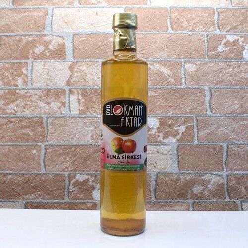 Lokman Aktar 2 Adet Lokman Aktar Doğal Elma Si̇rkesi̇ Doğal Katkisiz 500 ml Apple Vine grar